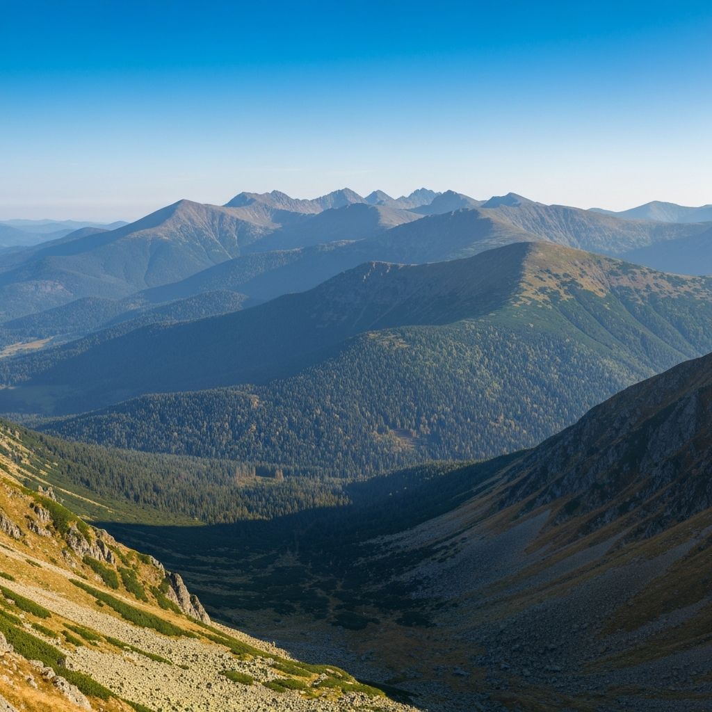 Krkonose Mountains panorama